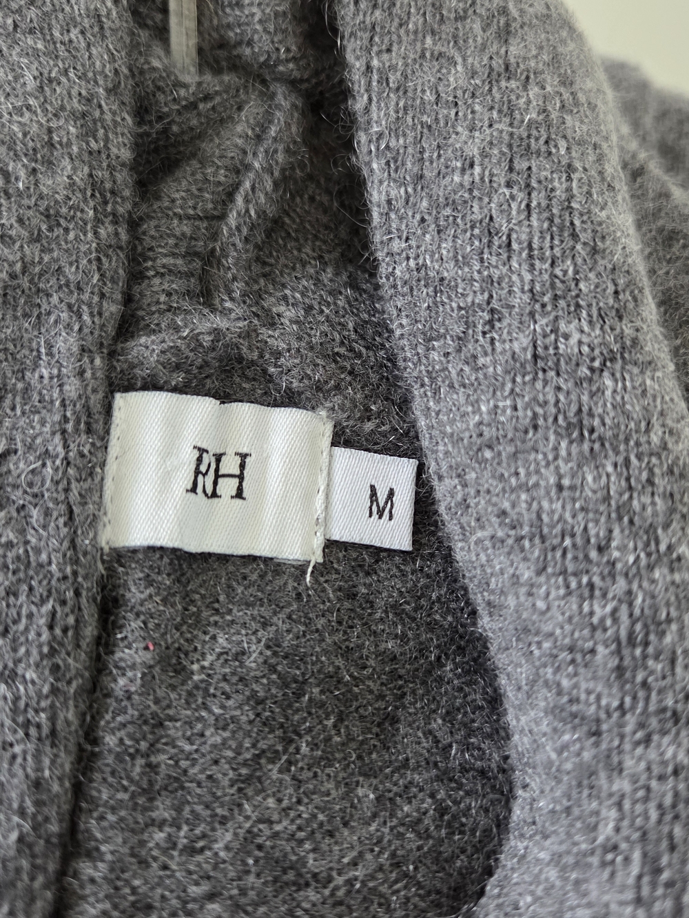 NEW RESTORATION HARDWARE Long Charcoal Grey Cashmere Robe - Picture 4 of 4